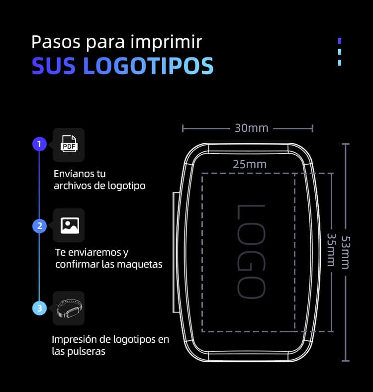 Pulseras LED personalizadas