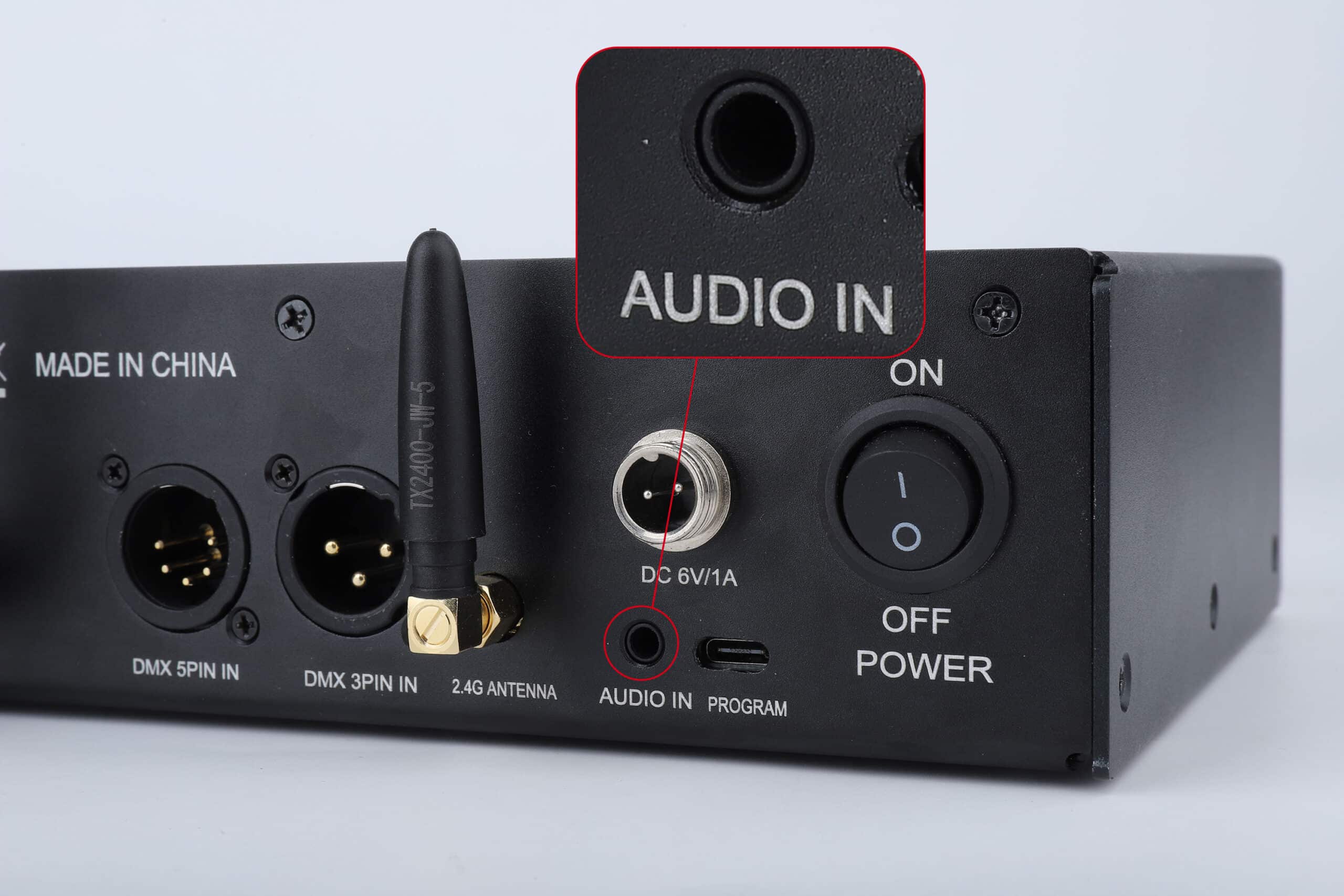 conector de audio escalado