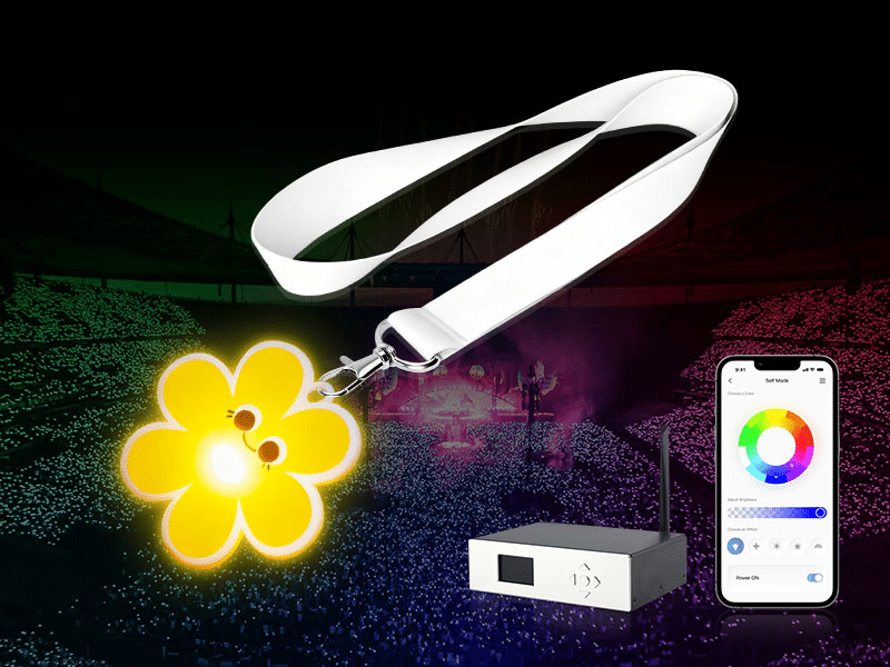 Ilumina tu evento: Cordón LED que se roba el espectáculo 8 DMX LED lanyard