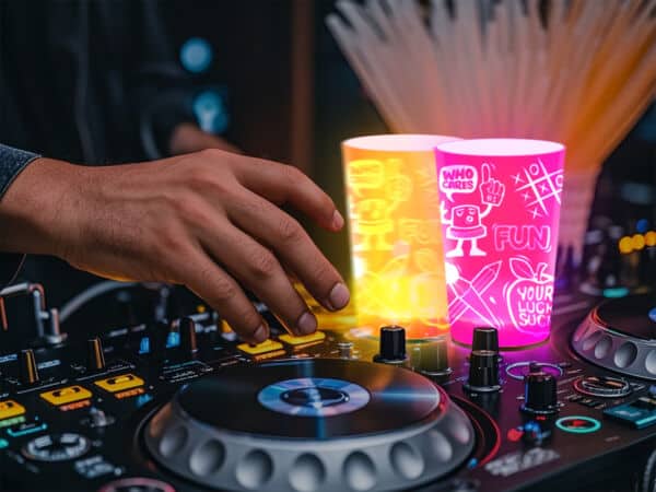 glowing party cups